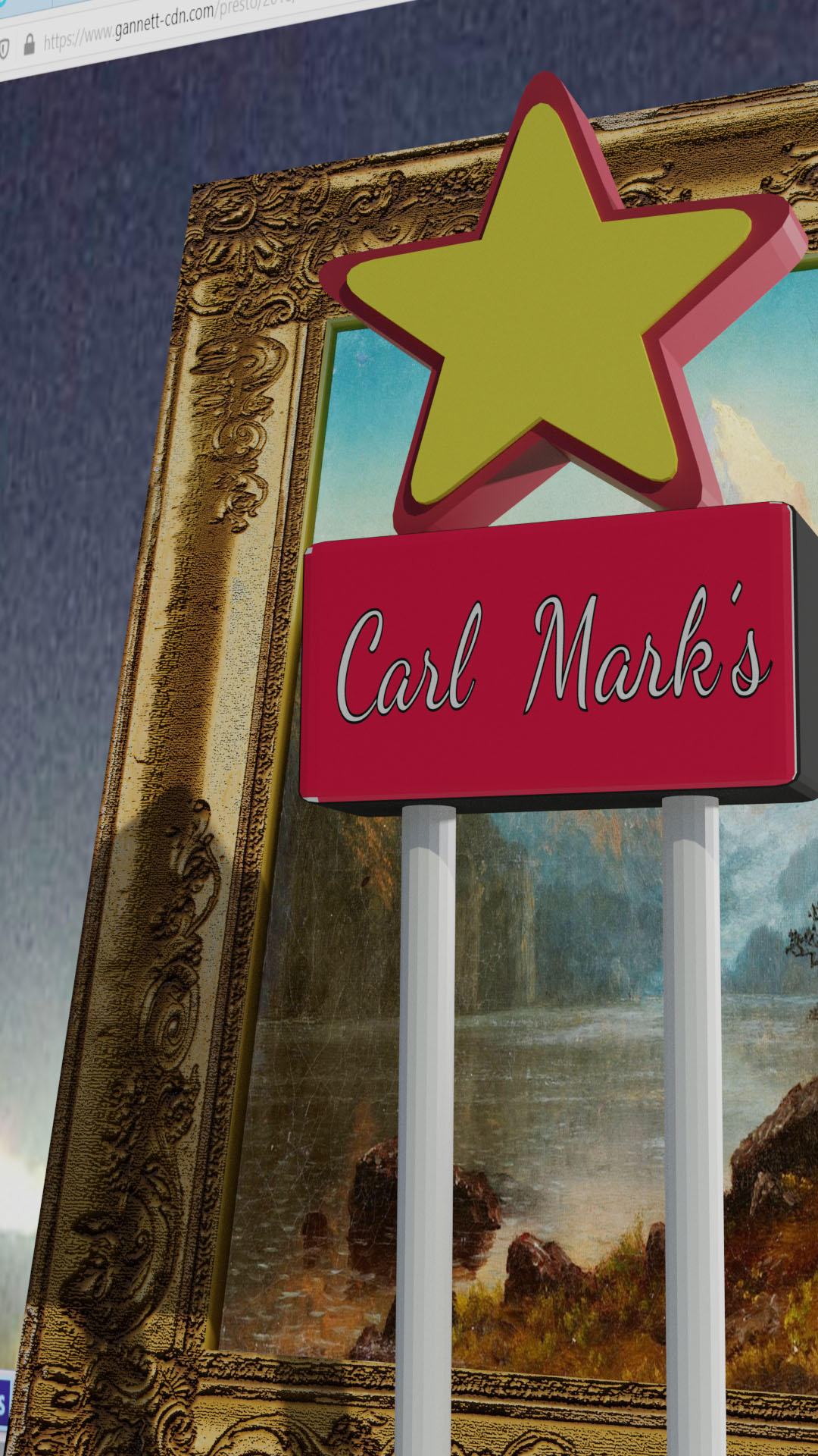 a Carl's fast food logo but says Carl Marx